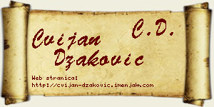 Cvijan Džaković vizit kartica
